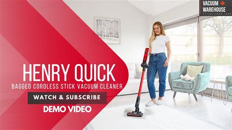 Numatic Henry Quick Bagged Cordless Stick Vacuum Cleaner Demo