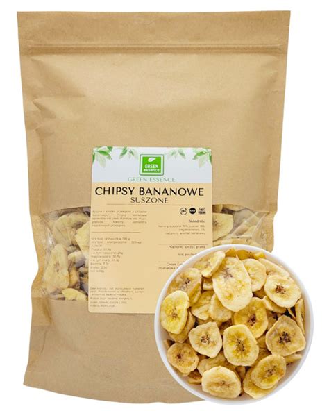 Chipsy Bananowe 1 Kg Suszone Banany Z Olejem Kokosowym Sklep Zielona