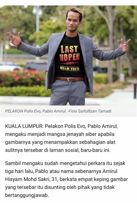 gambar bogel tersebar semula pablo amirul minta maaf tuduh pilot