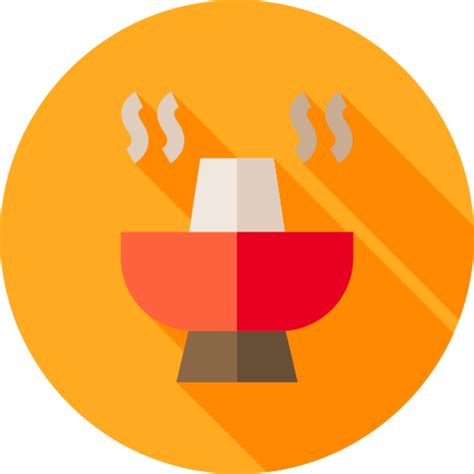 Hot Pot Flat Circular Flat Icon
