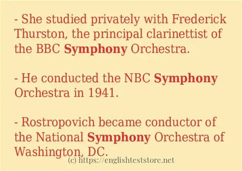 Some in-sentence examples of "symphony" - EnglishTestStore Blog