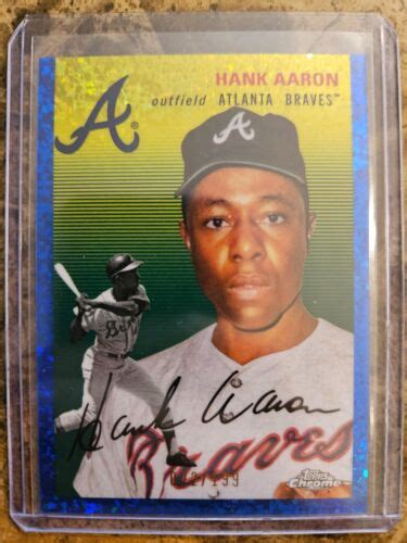 Topps Chrome Platinum Anniversary Hank Aaron Blue Refractor