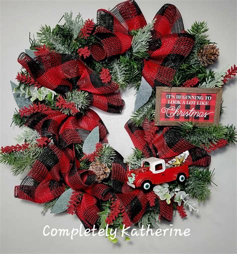 Buffalo Check Red Christmas Buffalo Christmas Christmas Wreath