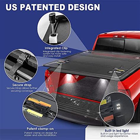 Mostplus Tri Fold Hard Truck Bed Tonneau Cover On Top Compatible For 2004 2005 2006 2007 2008