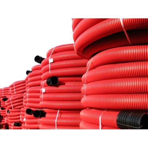 Hdpe Double Wall Corrugated Underground Cable Protection Pipe 150mm D X