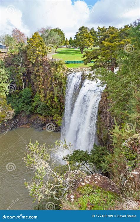 Whangarei Falls in New Zealand Stock Image - Image of island, north ...