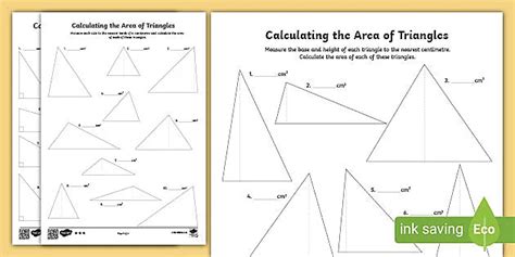 Ks2 Area Of A Triangle Worksheets Teacher Made Twinkl Worksheets Library