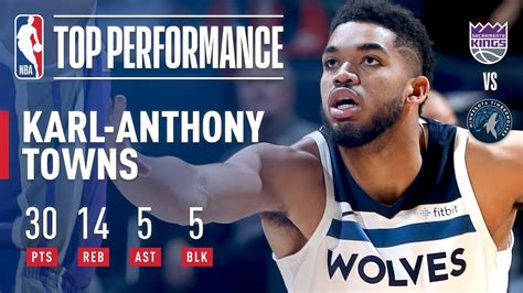 Karl Anthony Towns Puts Up 30 Pts 14 Rebs 5 Asts 5 Blks Vs The