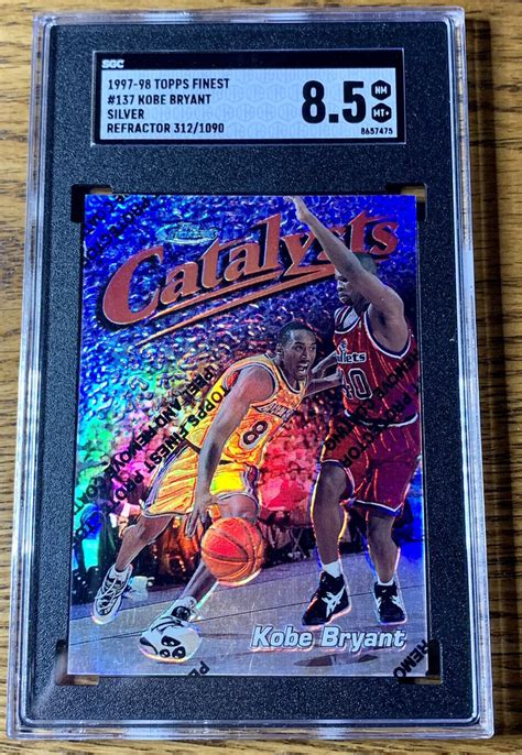 1997 98 Topps Finest Uncommon Silver Refractor 137 Kobe Bryant