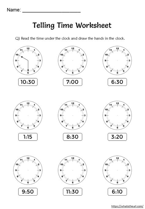 Free Printable Telling Time Worksheets Paper Trail Design 50 Off