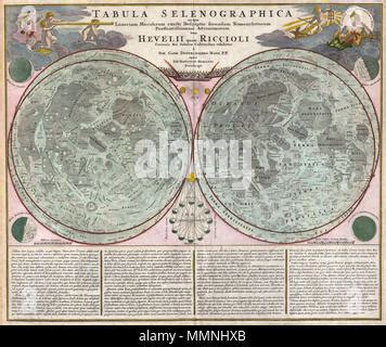 Hevelius Map Of The Moon Stock Photo Alamy