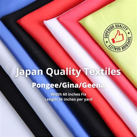 Gina Geena Pongee Fabric Tela Cloth Japan Quality Textiles Shopee