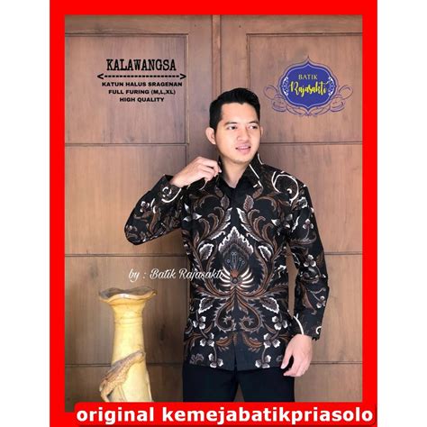 Jual ATASAN BATIK PREMIUM KEMEJA BATIK SOLO Lengan Panjang Lapis Furing