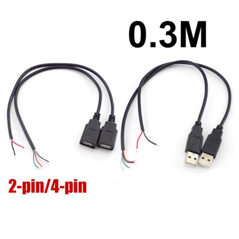 03m 2 Pin 4 Pin Usb 20 A Female อะแดปเตอร์แจ็คเชื่อมต่อสายเคเบิ้ล