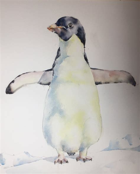 Outstretched Penguin Michele Clamp Watercolor X Penguin