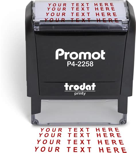 Promot Self Inking Personalized Stamp Up To 4 Lines Of