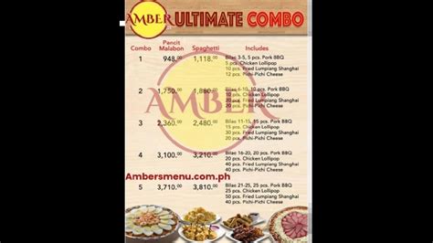 Amber Menu Philippines 2025 Prices Delivery Best Sellers