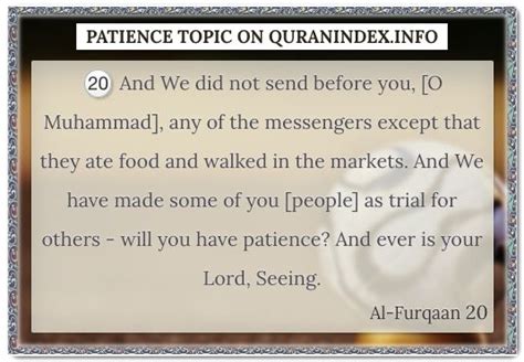 Search Patience Topic in Quran Surahs, Verses and Islam | Quran Index ...