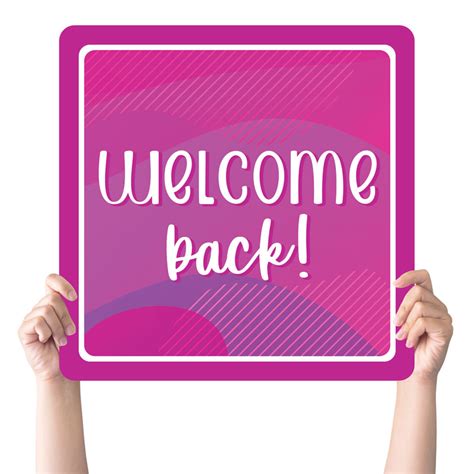 Vibrant Colors Welcome Back Handheld sign - Church Banners - Outreach ...