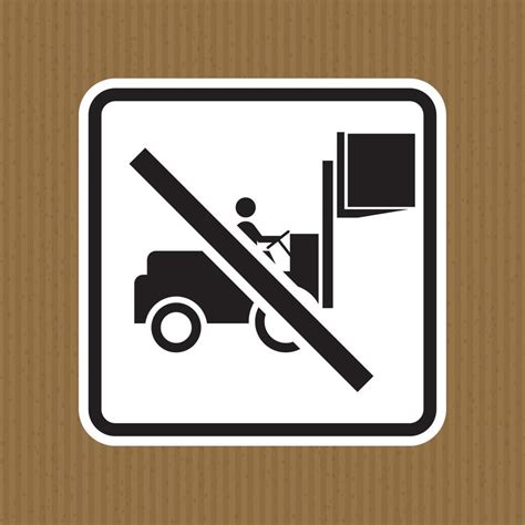 Warning Forklift Symbol Do Not Drive With Raised Load 21767979 Vector