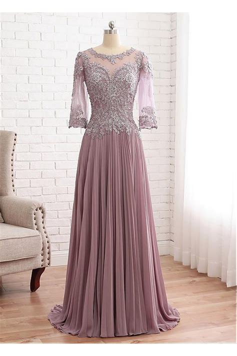 A Line Lace Chiffon Mother Of The Bride Dresses 602095 Bride Dress