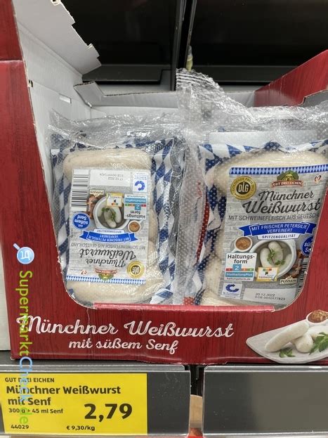 Aldi Süd Sortiment Münchner Weißwurst Preis Angebot SupermarktCheck