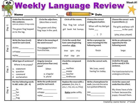 Daily Language Review Free Printables