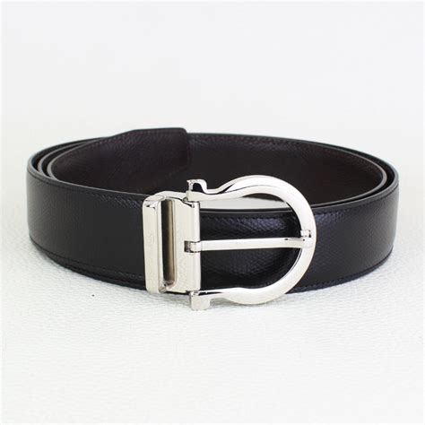 Salvatore Ferragamo Reversible Gancini Belt Black 40 Aandv Pawn