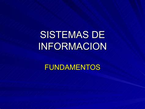 Sistemas De Informacion Ppt