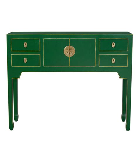 Console Chinoise Vert Jade Orientique Collection L100xP26xH80cm