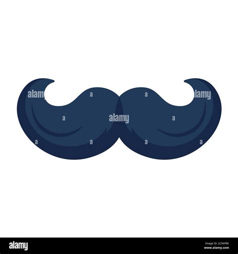 Retro Mustache Icon On White Background Vector Illustration In Trendy Flat Style Esp 10 Stock