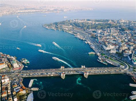 Galata Bridge aerial photography 11366040 Stock Photo at Vecteezy