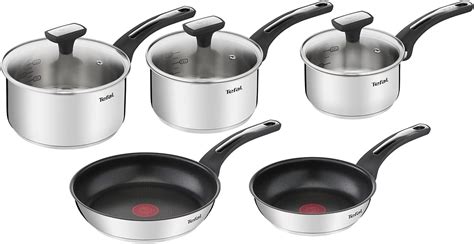 Tefal Emotion 5-Piece Cookware Set, Frying Pans 20/24 cm, Saucepans 16 ...