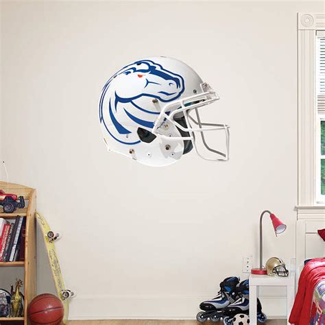 Small Boise State Broncos White Helmet Teammate Decal | Shop Fathead® for Boise State Broncos ...