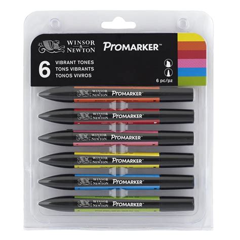 Winsor And Newton Promarker Vibrant Tones 6 Pack Stationery And Pens