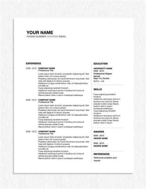 Professional Resume Design Word Template by OriginalResumeDesign $5.99 ...