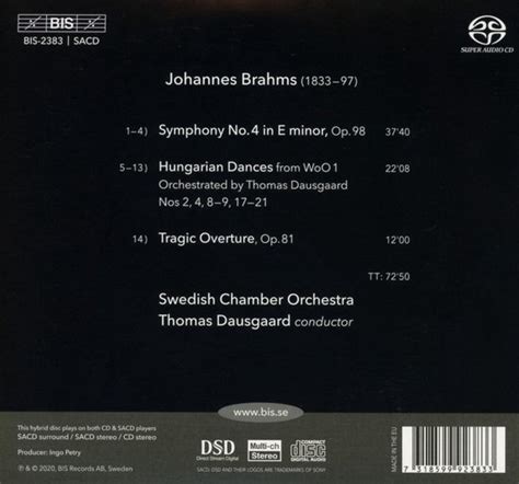 Swedish Chamber Orchestra Thomas Dausgaard Brahms Symphony No