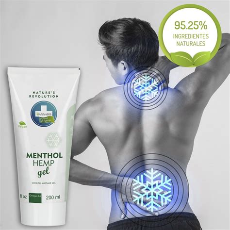 Menthol Hemp Gel Efecto Fr O Gel De C Amo Natural Y Vegano Para