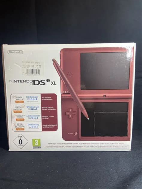 Console Nintendo Dsi Xl Rouge Bordeaux En Boite Et Notice Comme Neuf