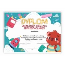 learnhow dyplom a4 ukończenia o przedszkolnego miś 30szt Szopi pl