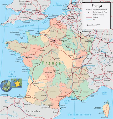 Mapa Estradas De França Mapa Mundi