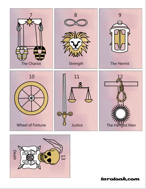 printable tarot cards cute  simple