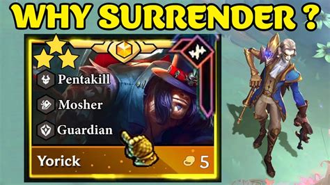 Enemy Surrender 3 Star Yorick ⭐⭐⭐ Jinx Carry Tft Set 10 Youtube