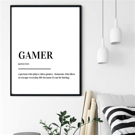 Gamer Definition Print Poster - Etsy