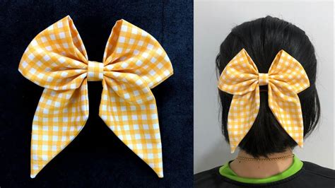 Fabric Hair Bow Tutorial Youtube