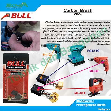 Jual Carbon Brush CB 64 Bull Shopee Indonesia