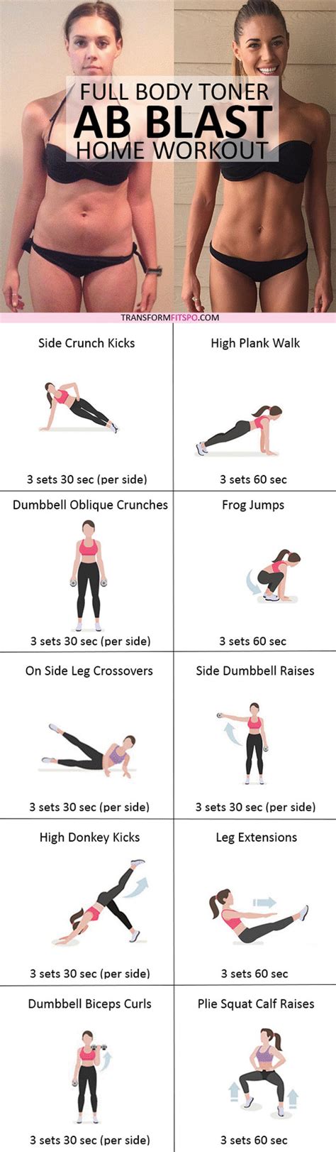 Ab Blast Full Body Toner At Home Workout For Women These Results