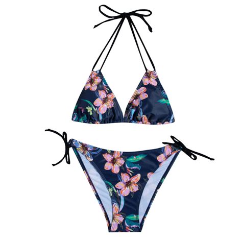 BUIgtTklOP Women S Sexy Bikini Sets Ring Triangle Tie Bathing Suits 2