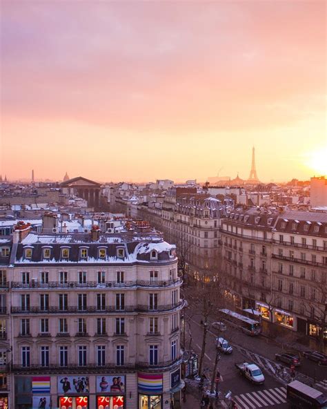 Paris Sunset Paris Rooftops Paris Aesthetic Winter Aesthetic