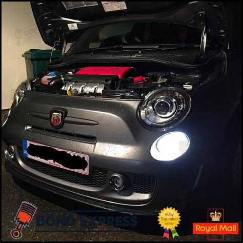 Fiat 500 2007 Abarth Bright White LED SMD Daytime Running Lights DRL